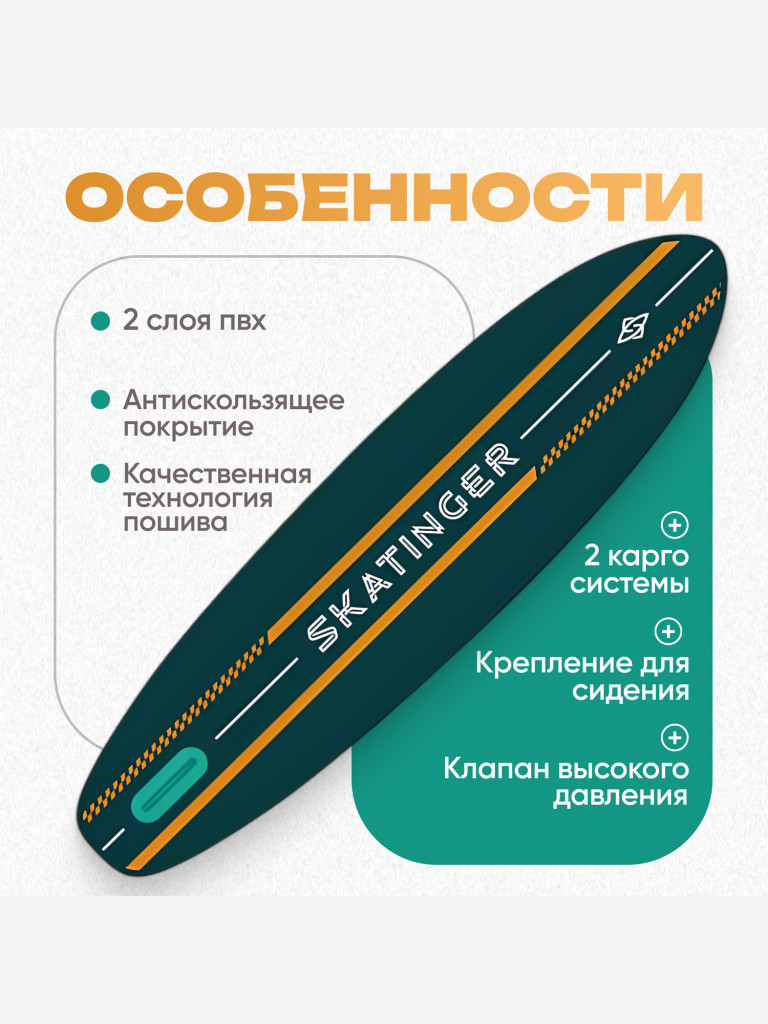 Туринговый двухслойный сапборд LEAVES 11'6" GREEN