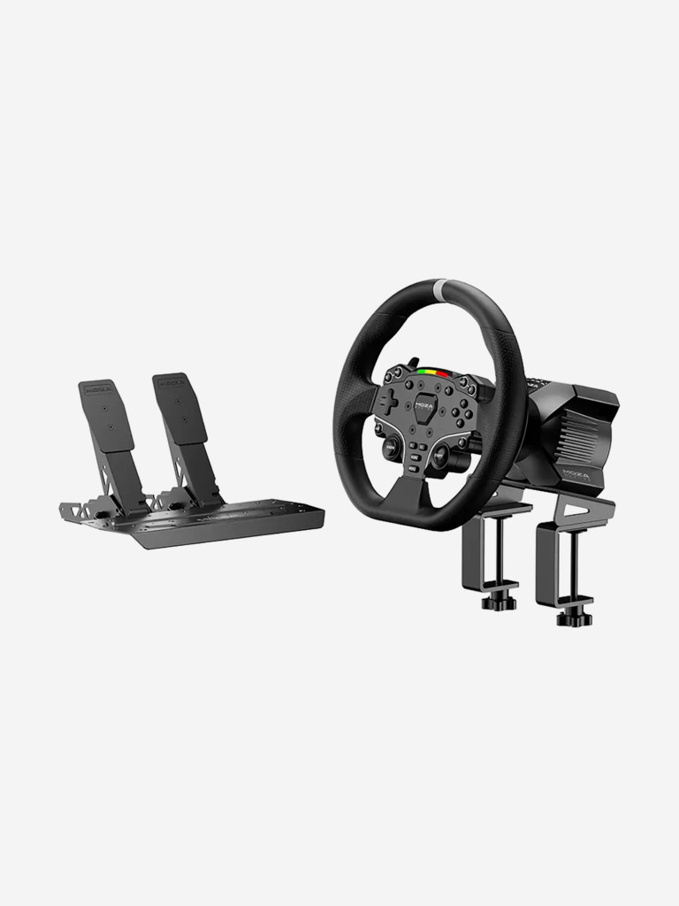 Игровой руль MOZA R3 Bundle rev.2 (R3 Base,ES Lite Wheel,SR-P Lite2 double Pedals,Table Clamp) RS074