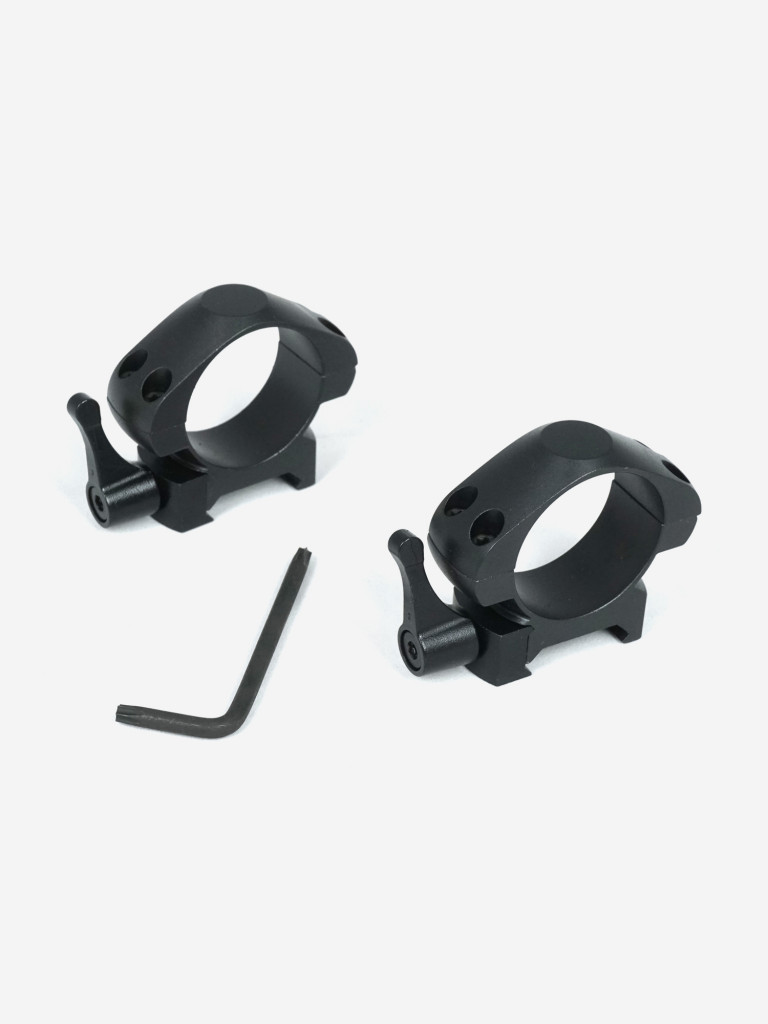 Кольца для оптических прицелов ARKON 30 мм быстросъемные на weaver, стальные, низкие
