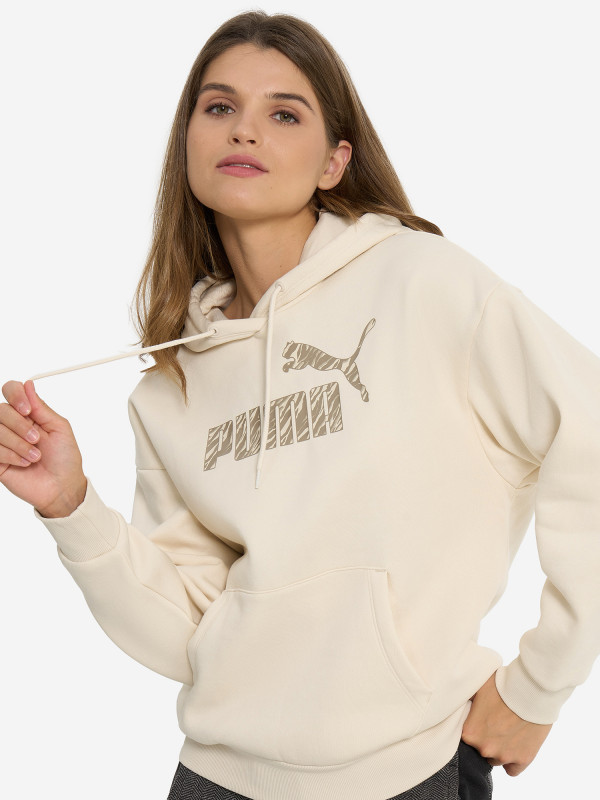 Худи женская PUMA Ess+ бежевый цвет — купить за 6799 руб., отзывы в интернет-магазине Спортмастер