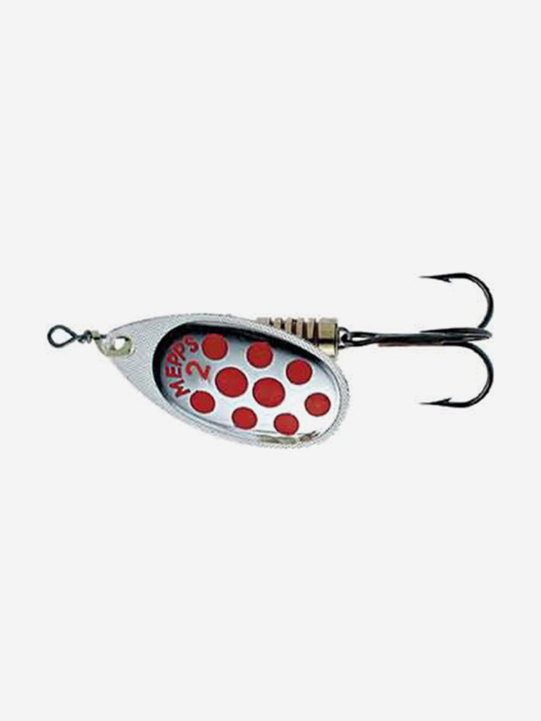 Блесна для рыбалки вертушка Mepps AGLIA PTS, 2, Silver/Red dots, 5 штук в комплекте