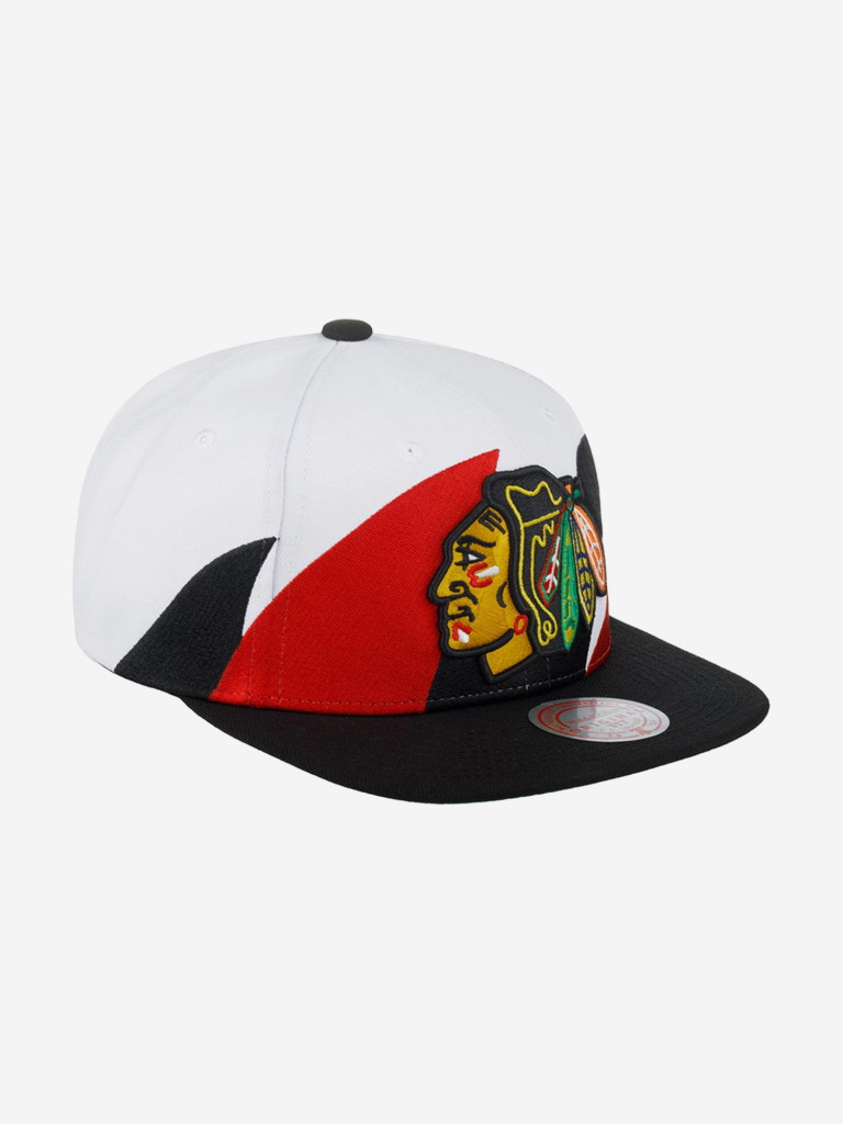Бейсболка с прямым козырьком MITCHELL NESS 6HSSSH22088-CBHWHIT Chicago Blackhawks NHL