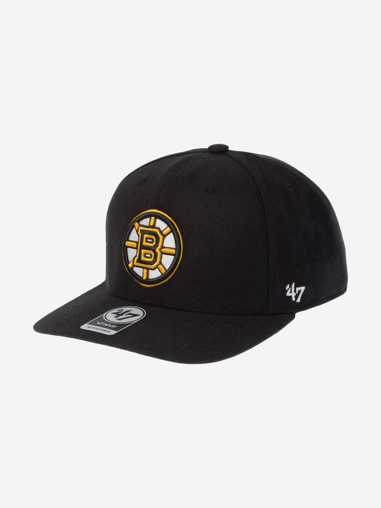 Бейсболка с прямым козырьком 47 BRAND H-NSHOT01WBP-BK Boston Bruins NHL