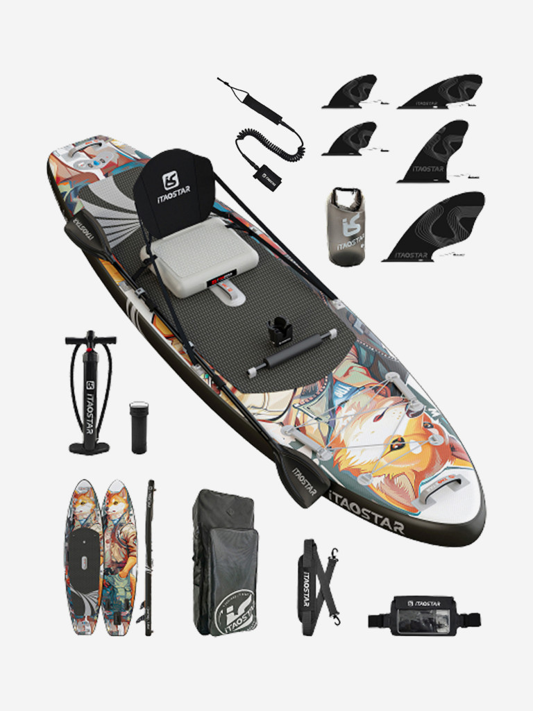 Надувной сапборд/каяк iTAOSTAR Novelty 11.6x35x6 N01E, 350x89x15 см