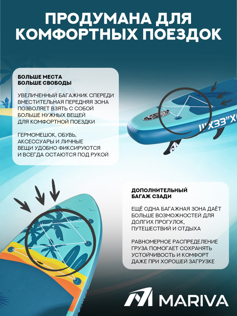 Сапборд двухслойный MARIVA Base Bora 335 см