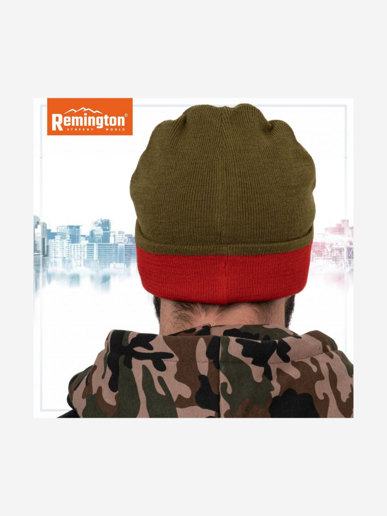 Шапка Remington двусторонняя Тight knit brown