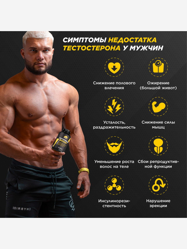Комплекс для повышения тестостерона PRIMEKRAFT, 90 капсул