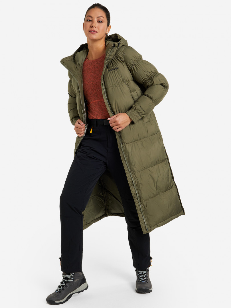 фото Пальто утепленное женское columbia pike lake long jacket, зеленый