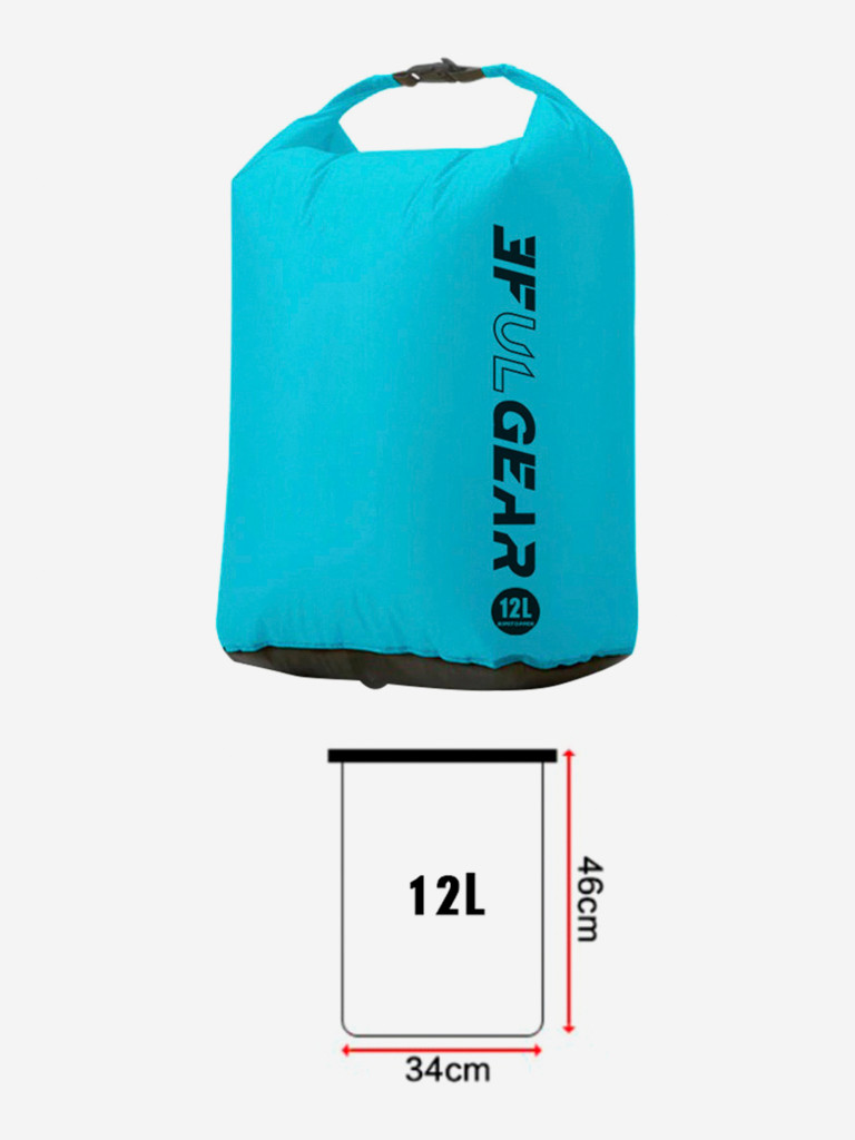 Гермомешок 3F UL GEAR, нейлон, 12 литров, голубой