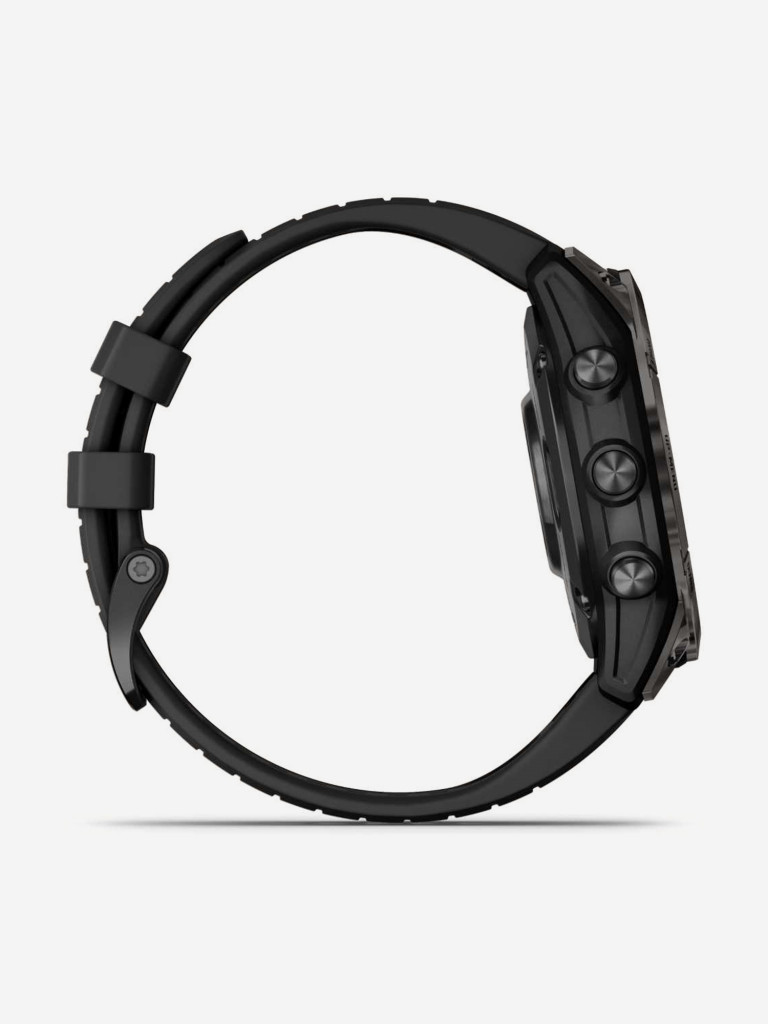 Спортивные часы GARMIN FENIX 7 PRO Sapphire Solar титановый угольно-серый DLC с черным ремешком