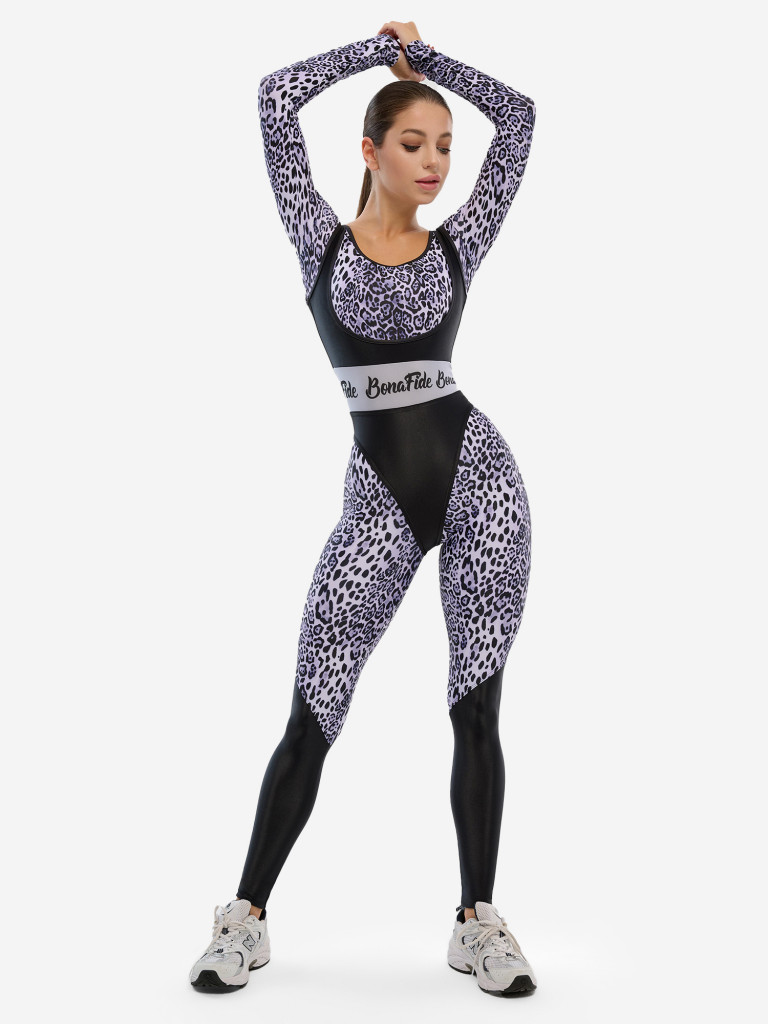 Комбинезон женский спортивный Bona Fide: Aerobica Jumpsuit "Snow Leo "