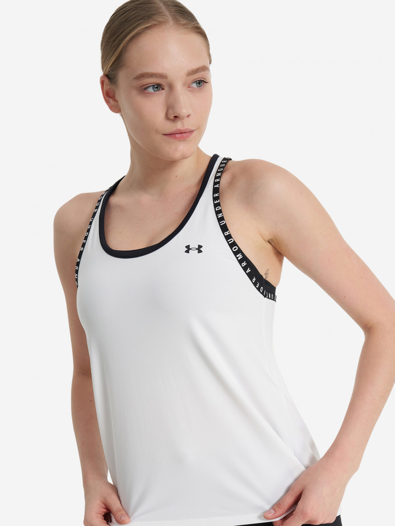 фото Майка женская under armour knockout, белый