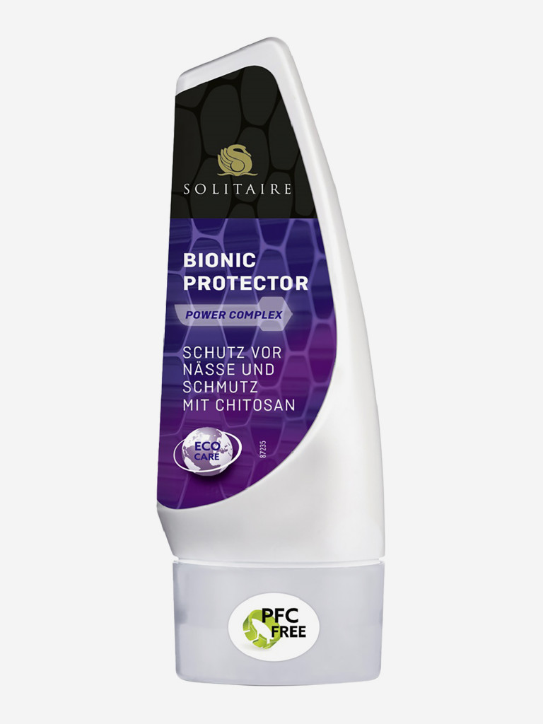 Водоотталкивающая пропитка для обуви, одежды, сумок, мебели SOLITAIRE  Bionic Protector 100 ml для гладкой кожи, замши, велюра, нубука, текстиля,  ...