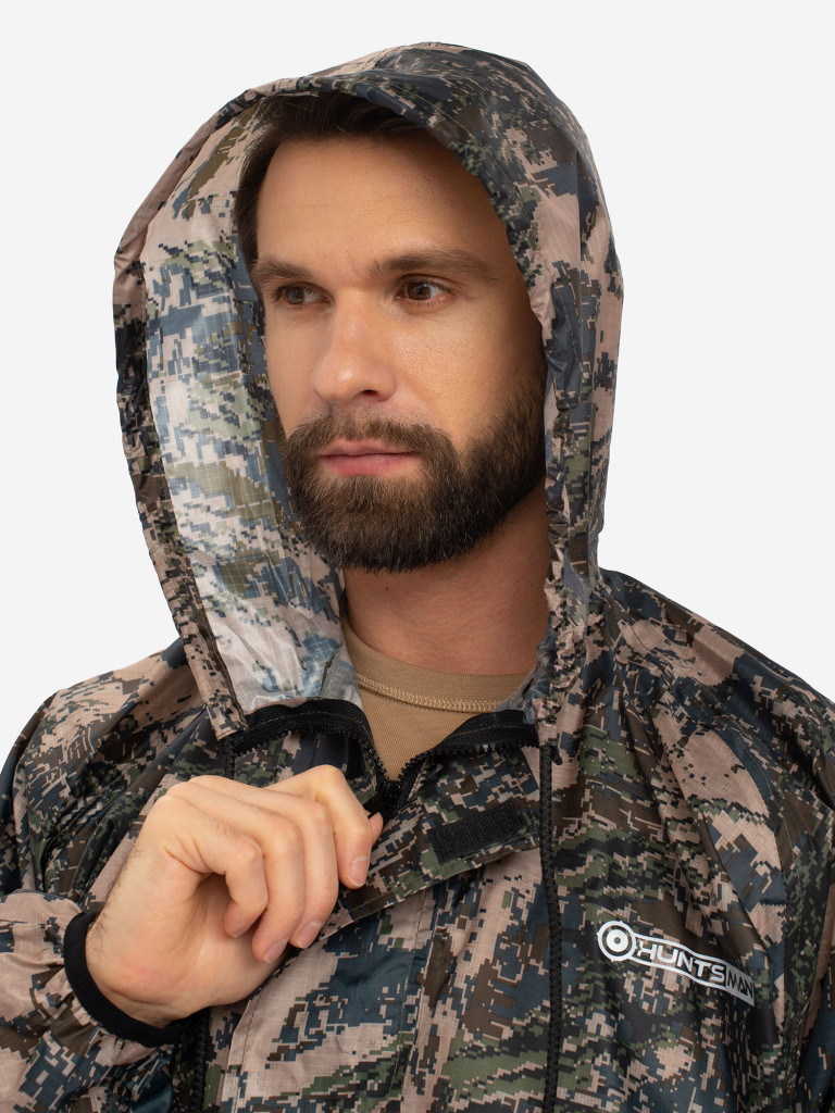 Плащ мужской Huntsman ВВЗ для рыбалки и охоты, ткань таффета 3000 мм вод.ст.