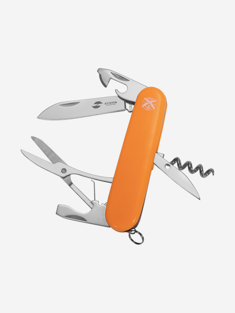 Нож перочинный STINGER, 90 мм, 11 функций
