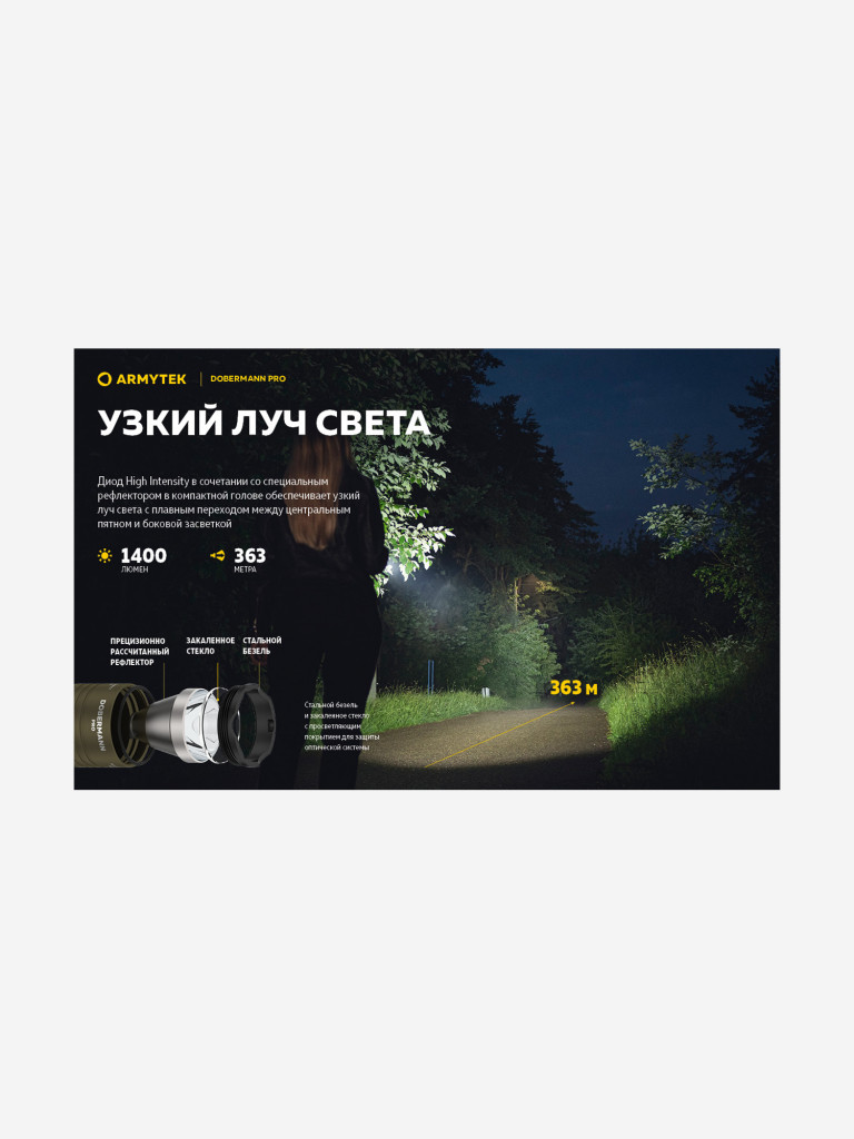 Фонарь ручной Armytek Dobermann Pro Magnet USB Olive, теплый свет