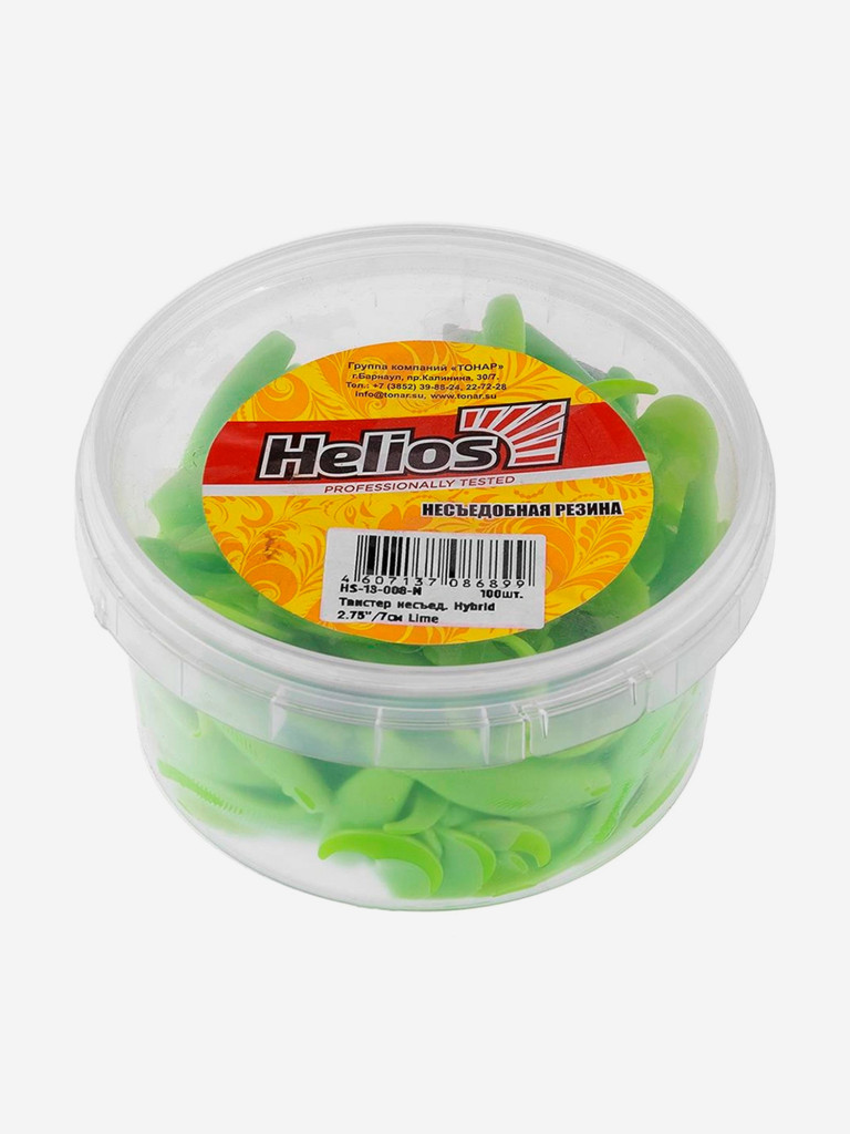 Мягкая приманка Helios Hybrid, 3,15" / 8,0 см, Lime, 100 штук (HS-14-008-N)