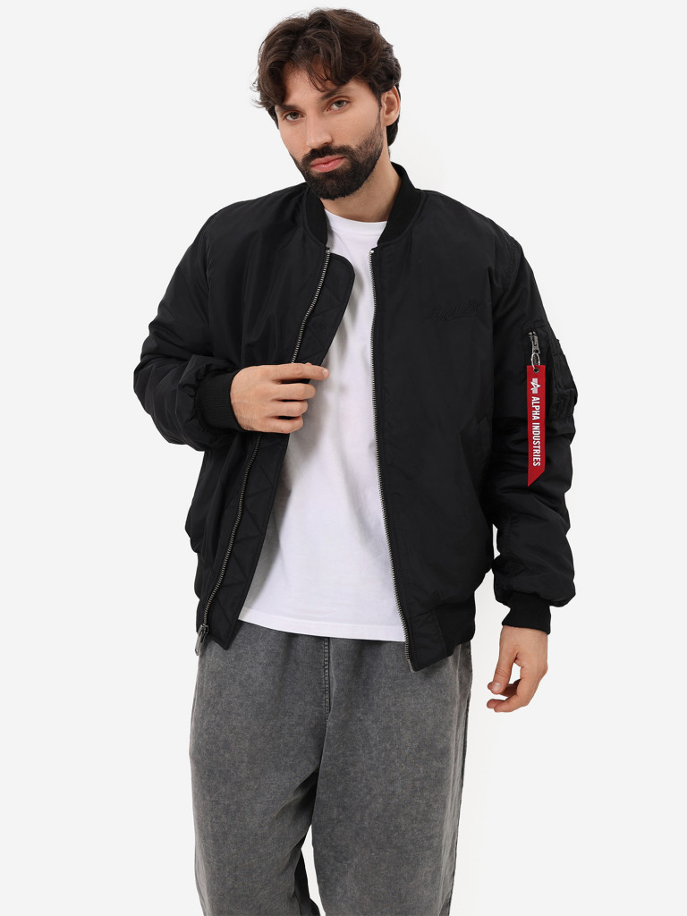 Бомбер утепленный мужской MA-1 Logo Oxford Alpha Industries