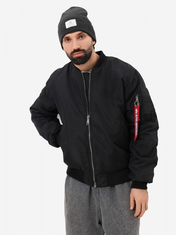 Бомбер утепленный мужской MA-1 Logo Oxford Alpha Industries