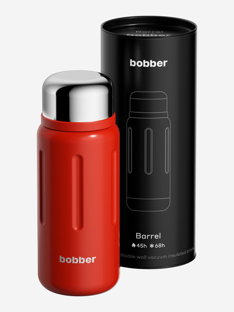 Термос вакуумный BOBBER Barrel 1,36 л с широким горлом и ситечком, тепло до 45 часов, красный
