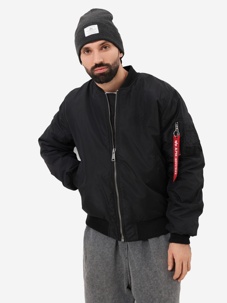Бомбер утепленный мужской MA-1 Logo Oxford Alpha Industries