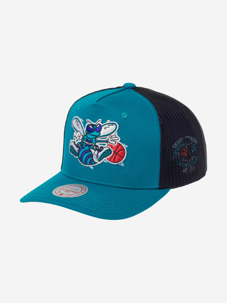 Бейсболка с сеточкой MITCHELL NESS HT11506-CHOTEAL Charlotte Hornets NBA (голубой)