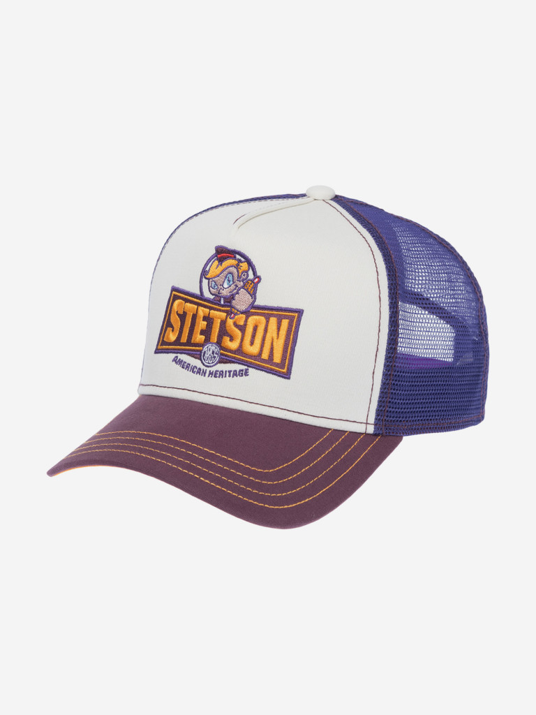 Бейсболка с сеточкой STETSON 7741109 TRUCKER CAP HOTDOG (малиновый)
