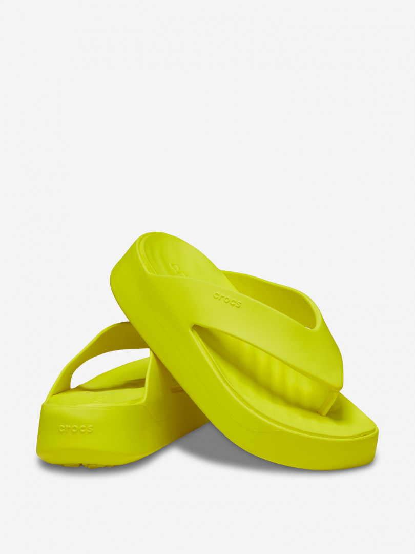 фото Шлепанцы женские crocs getaway platform flip, зеленый