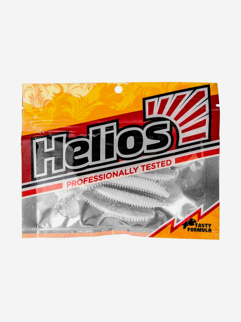 Мягкая приманка Helios Shaggy, 3,35'' / 8,5 см, White & Sparkles, 5 шт (HS-16-002)