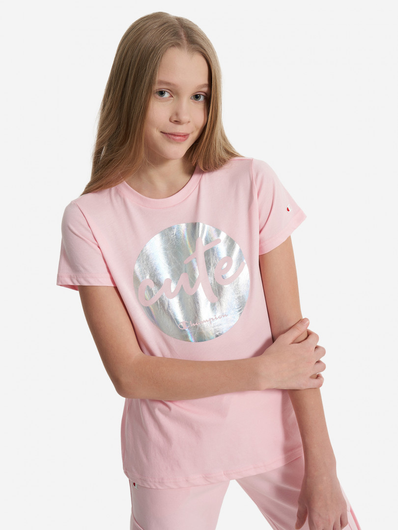 Футболка для девочек Champion Розовый 839₽