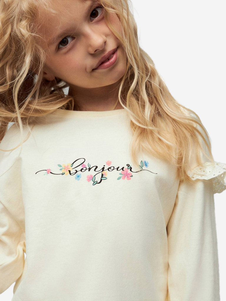 Футболка для девочки с длинным рукавом TOTT KIDS