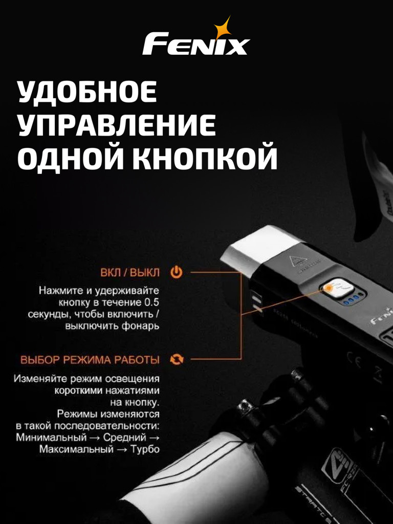 Велофара Fenix BC25R, Cree XP-G3