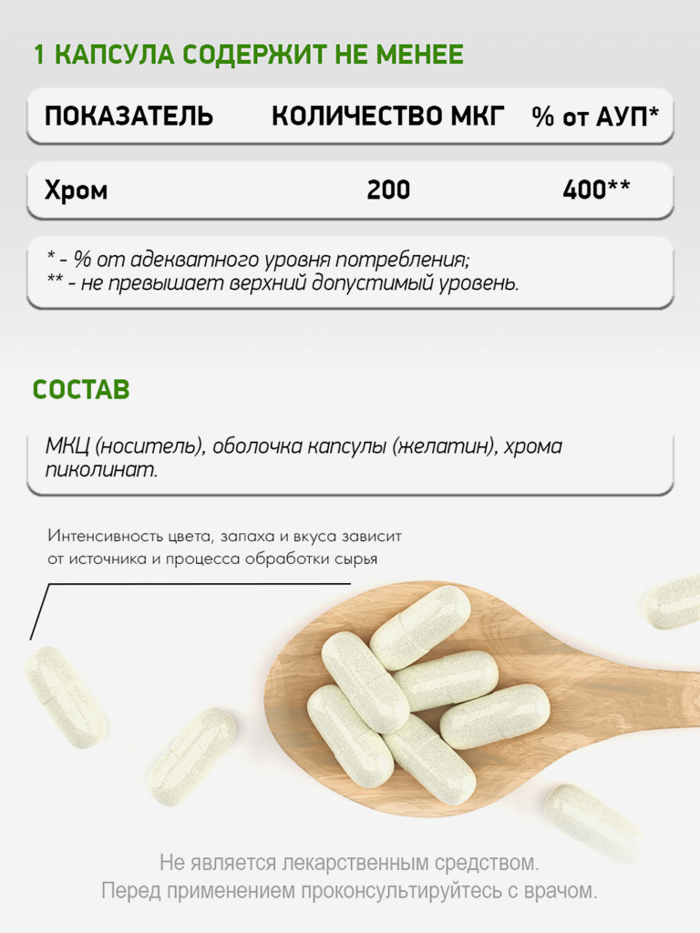 Хром пиколинат, NaturalSupp, 60 капсул