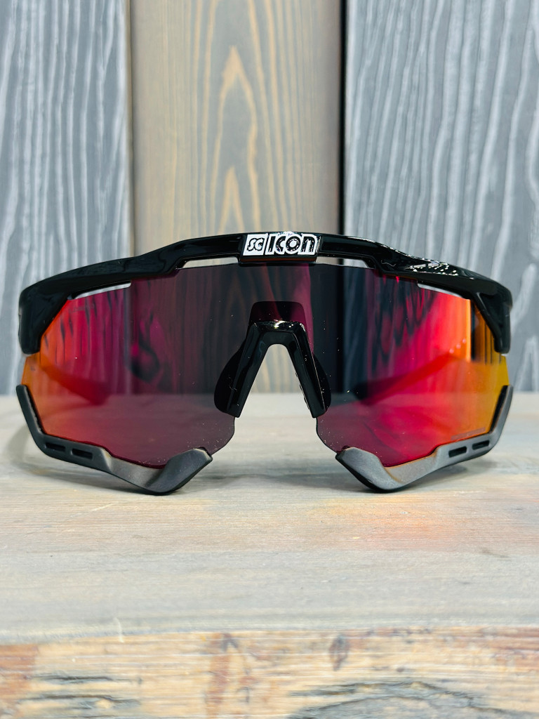 Очки спортивные Scicon AeroShade XL оправа Black Gloss линза SCNPP Multimirror Red