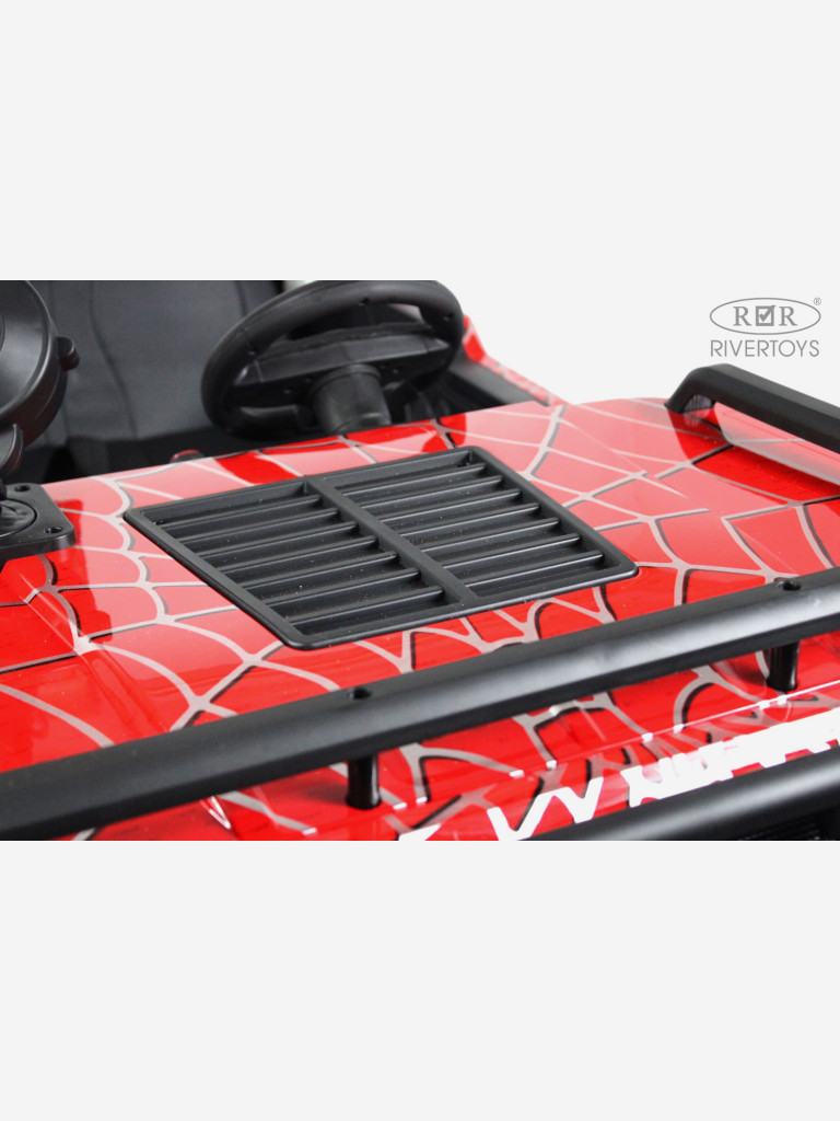 Детский электромобиль RIVERTOYS A505AA-LUX красный спайдер