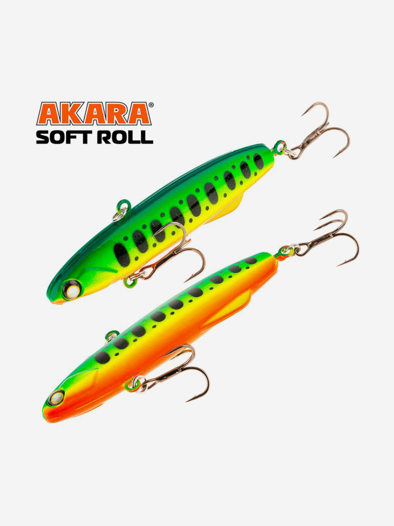 Воблер ратлин Akara Soft Roll 90мм 30г A140 виб зимний на щуку, судака