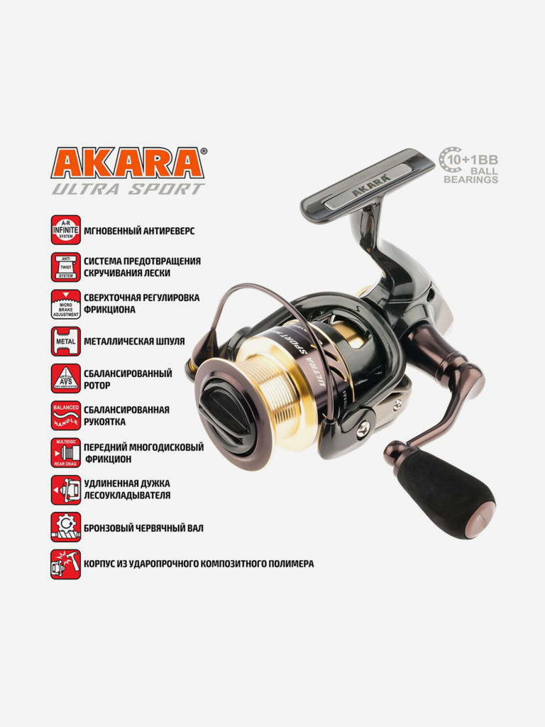 Катушка безынерционная Akara Ultra Sport 3000 10+1 bb