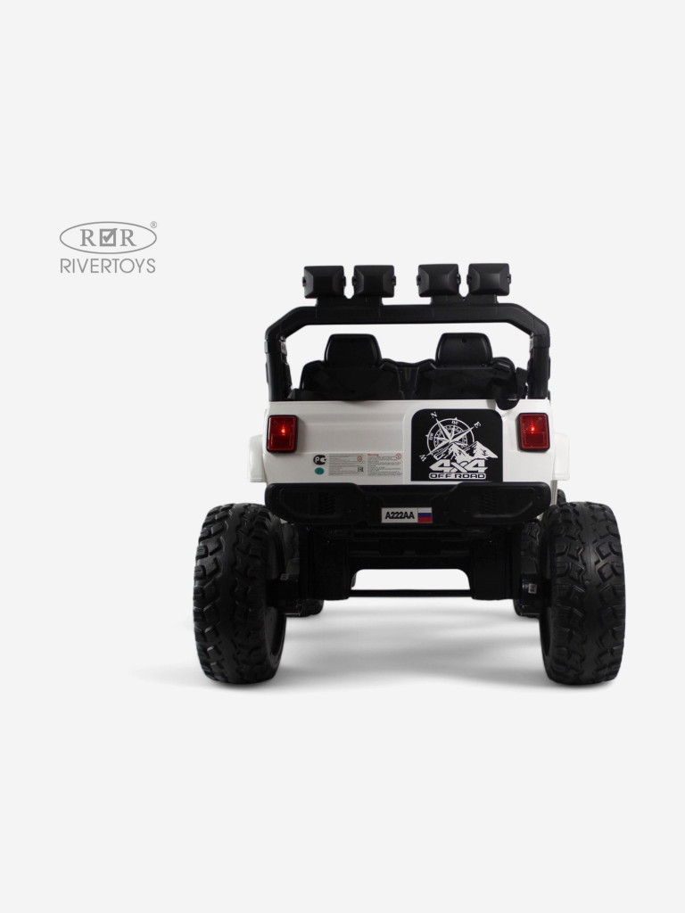 Двухместный 4 WD трансформер электромобиль RIVERTOYS Jeep с пультом
