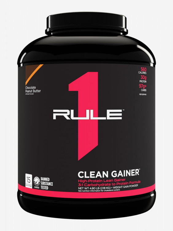 Гeйнeр Rule 1 Clean Gainer, 2180 г, Шоколадно арахисовоe масло