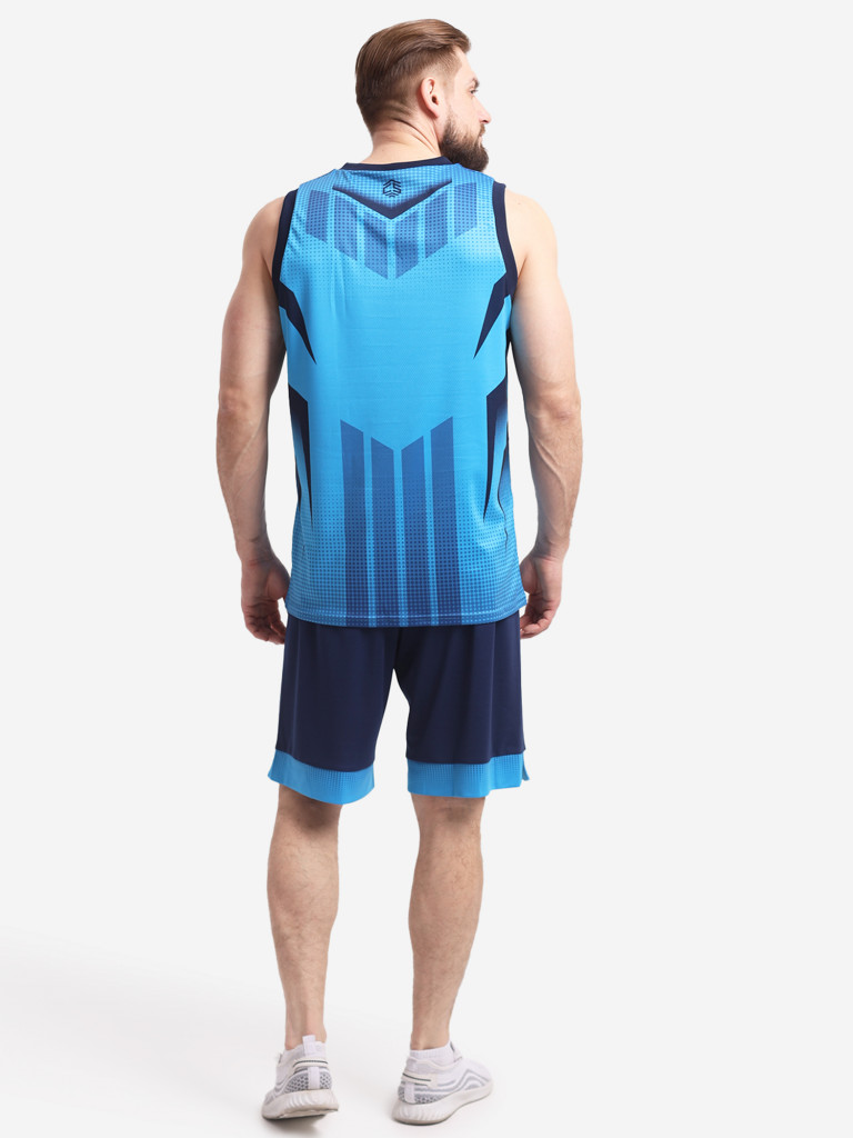 Баскетбольная форма комплект футболка с шортами CROSSSPORT Бфкм-010 голубой