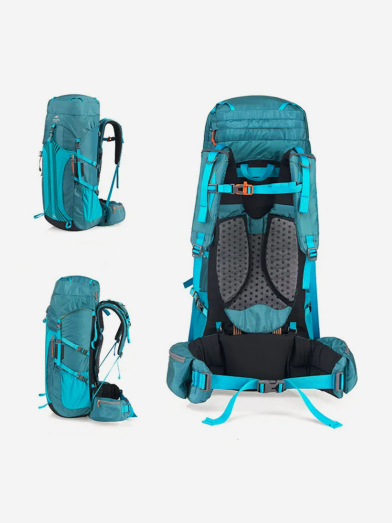 Рюкзак туристический Naturehike 65 л, голубой