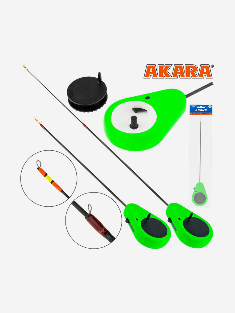 Удочка зимняя Akara Detent M 400 (2,0-8,0г) Green 2-х составной