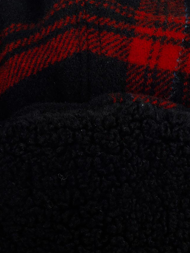 Шапка-ушанка STETSON 9290305 BOMBER CAP SHADOW PLAID (красный)