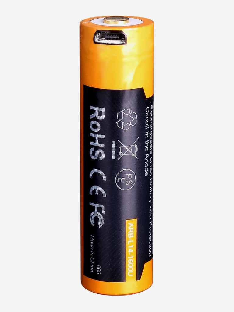 Аккумулятор Fenix, 14500 ARB-L14 1600U мАч, с разъемом для USB