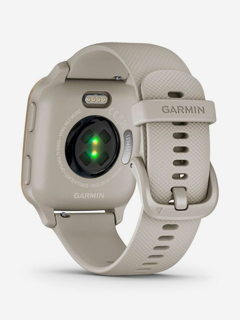 Спортивные часы Garmin Venu Sq 2 Music Cream Gold с алюминиевым безелем