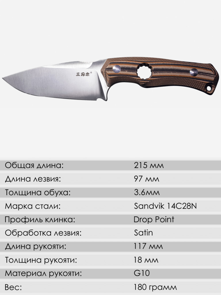 Нож SanRenMu S725P