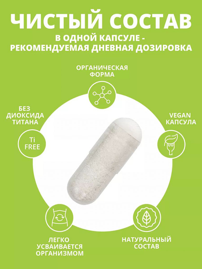 Калий + магний + экстракт боярышника 1WIN 60 капсул