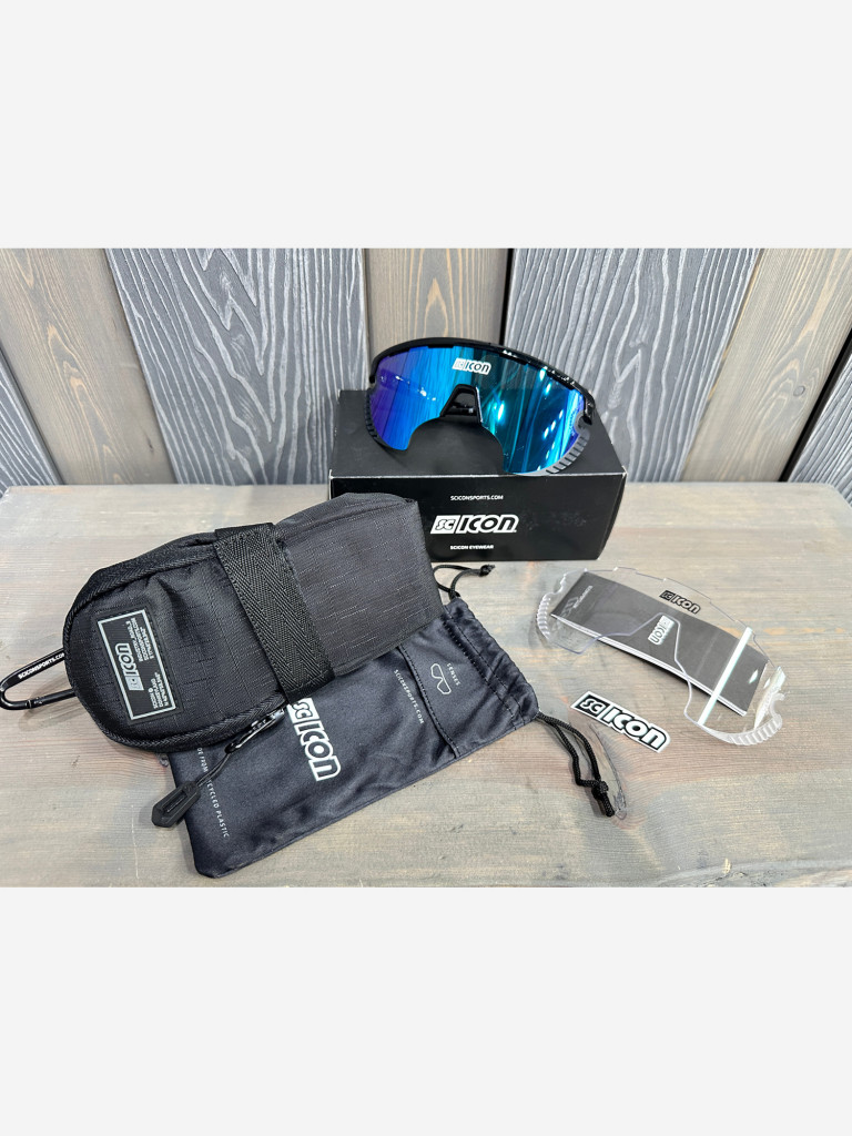 Очки спортивные Scicon AeroWing Lamon оправа Black Gloss линза SCNPP Multimirror Blue