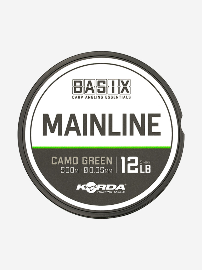 Леска KORDA Basix Main Line 0.35мм 500м 12lb Camo green