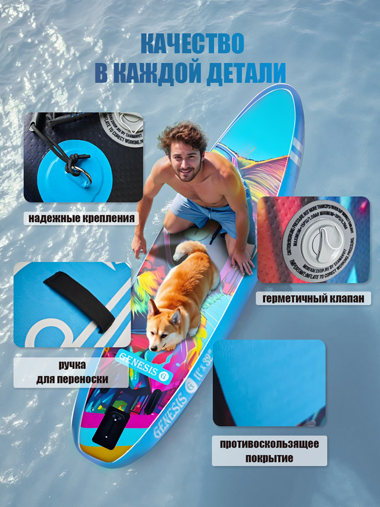 Надувная SUP-доска GENESIS 11 City Cat